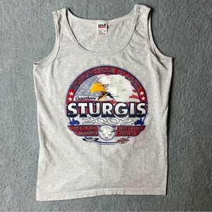 Vintage 2002 Sturgis Motorcycle Classic Live To Ride Eagle Tank Top Size Medium